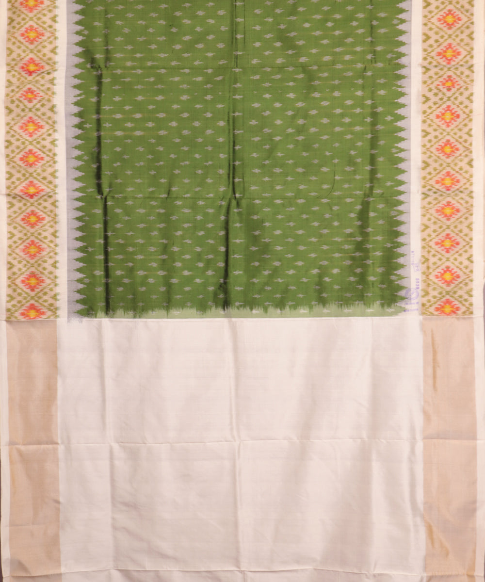 Forest green color handloom rajkot silk saree