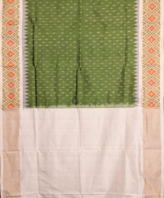 Forest green color handloom rajkot silk saree
