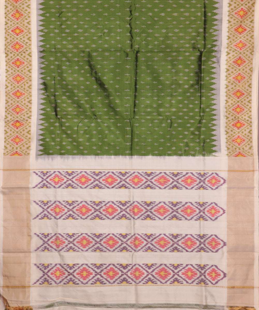 Forest green color handloom rajkot silk saree