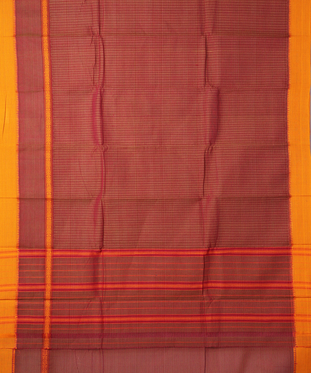 Sangria color handloom narayanpet cotton saree