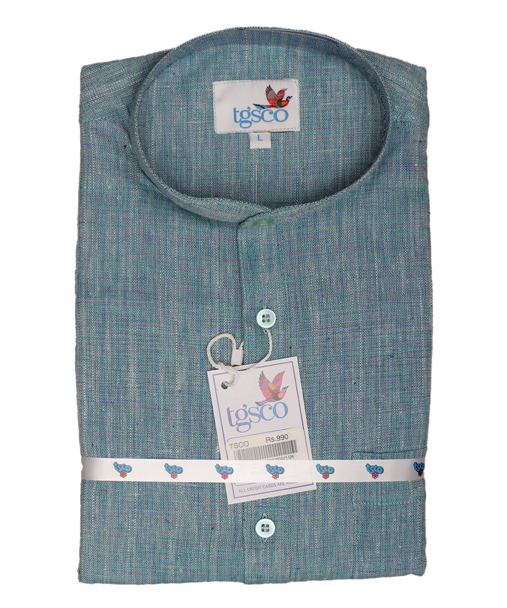 Handloom Men’s Khadi Short Kurta – Half Sleeves
