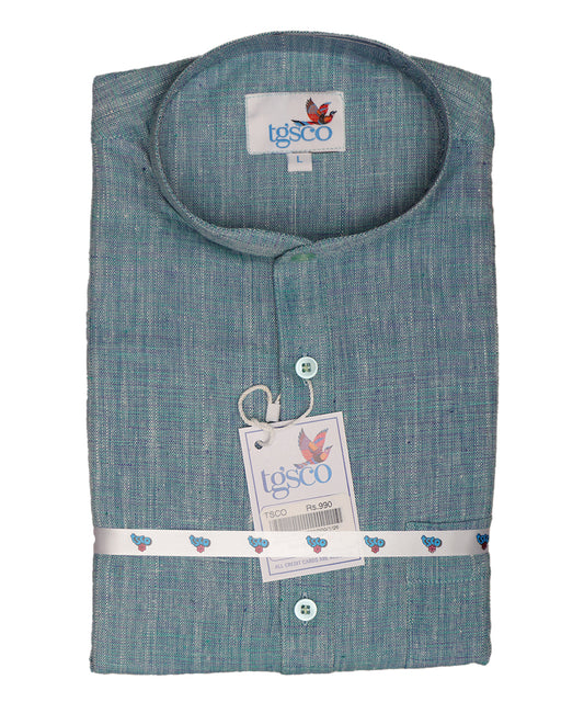 Handloom Men’s Khadi Short Kurta – Half Sleeves