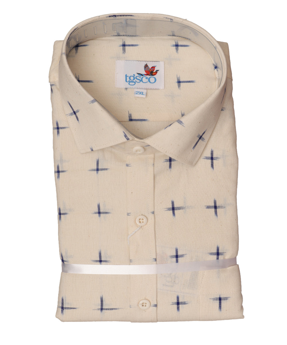 Peach color handloom pochampally shirt