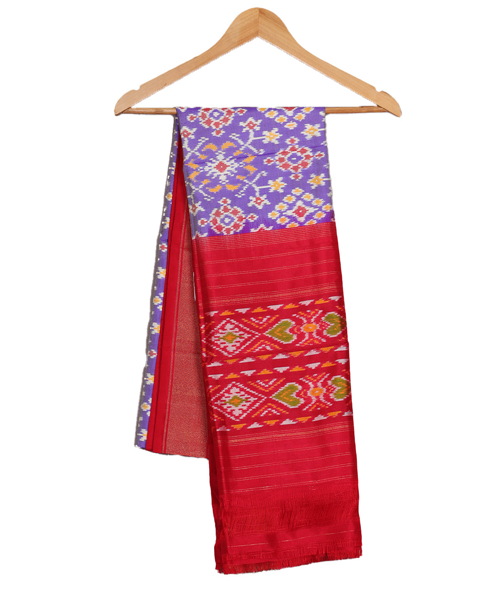 Cornflower blue shade handloom silk dupatta