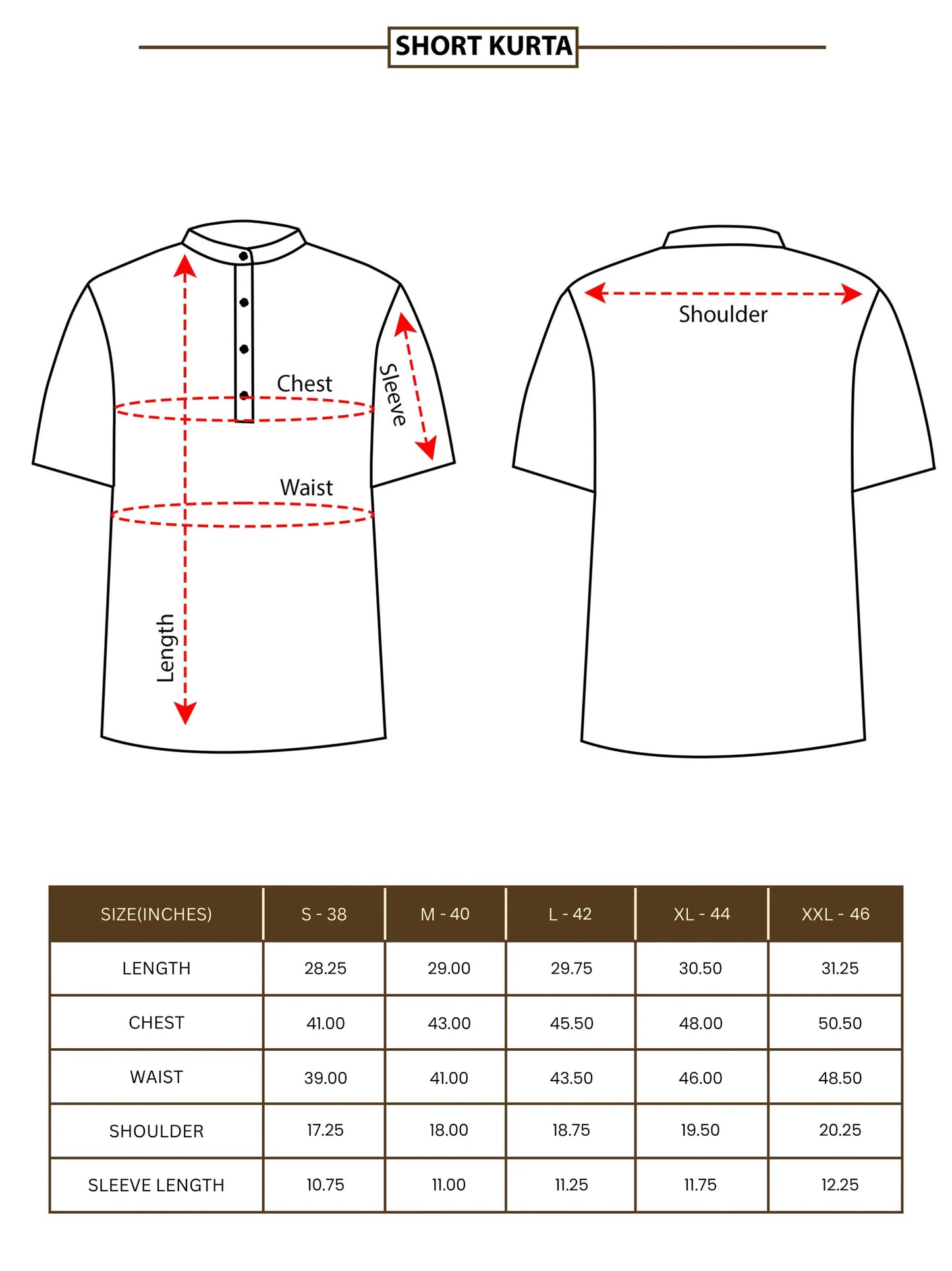 Handloom Men’s Khadi Short Kurta – Half Sleeves