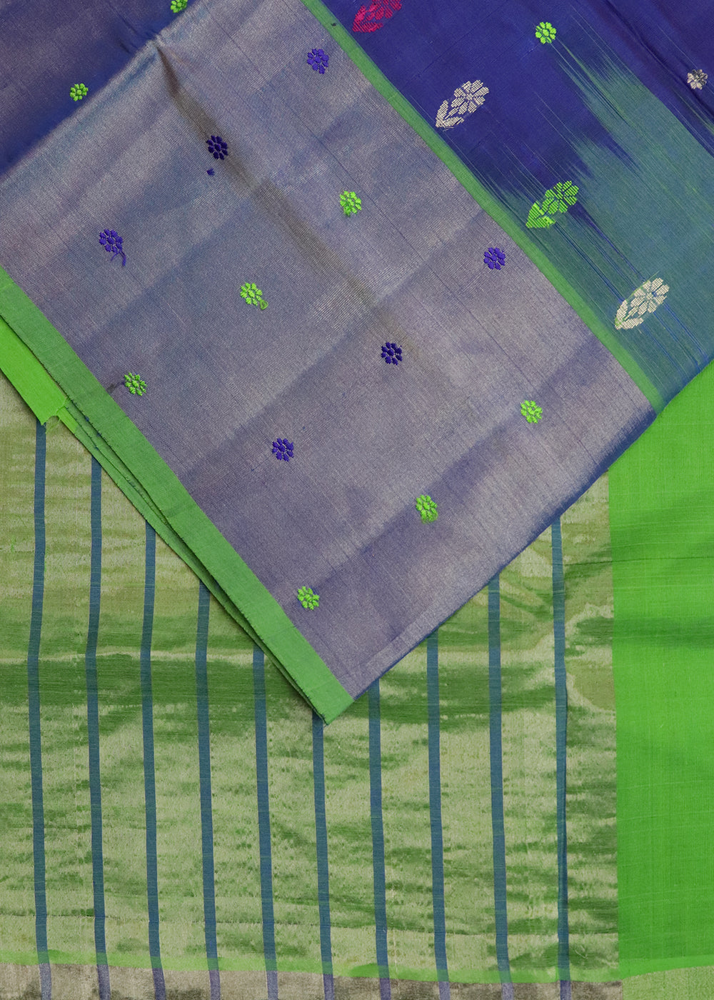 Blue color handloom venkatagiri sico saree
