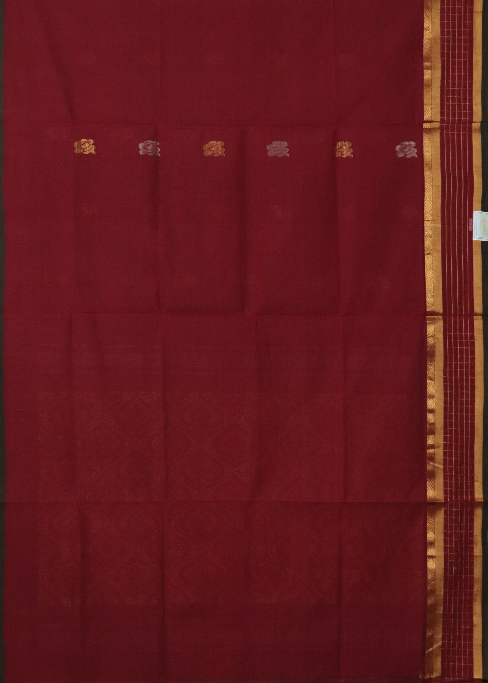 Barn red handloom Rajahmundry fancy cotton saree