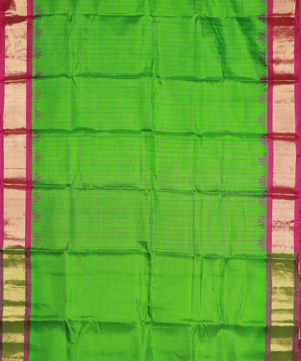 Green color handloom Gadwal Silk saree