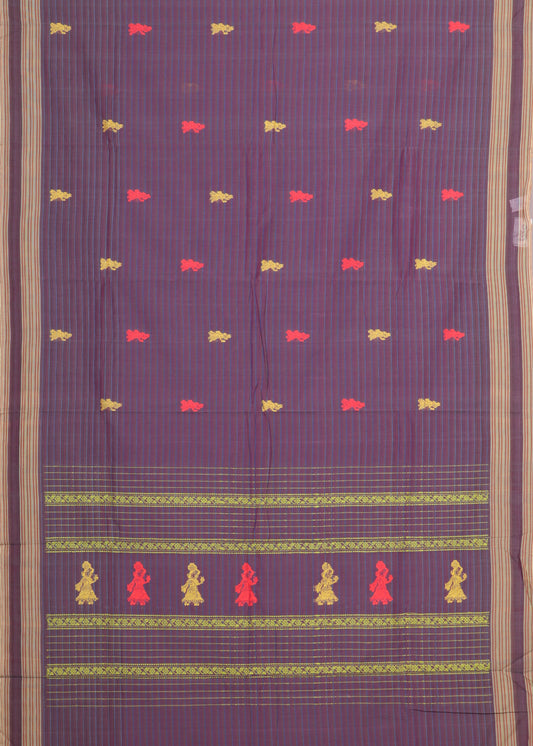 Multi-color gollabhama cotton saree