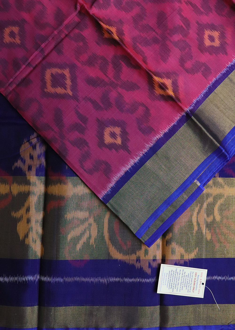 Fandango violet color handloom pochampally sico saree