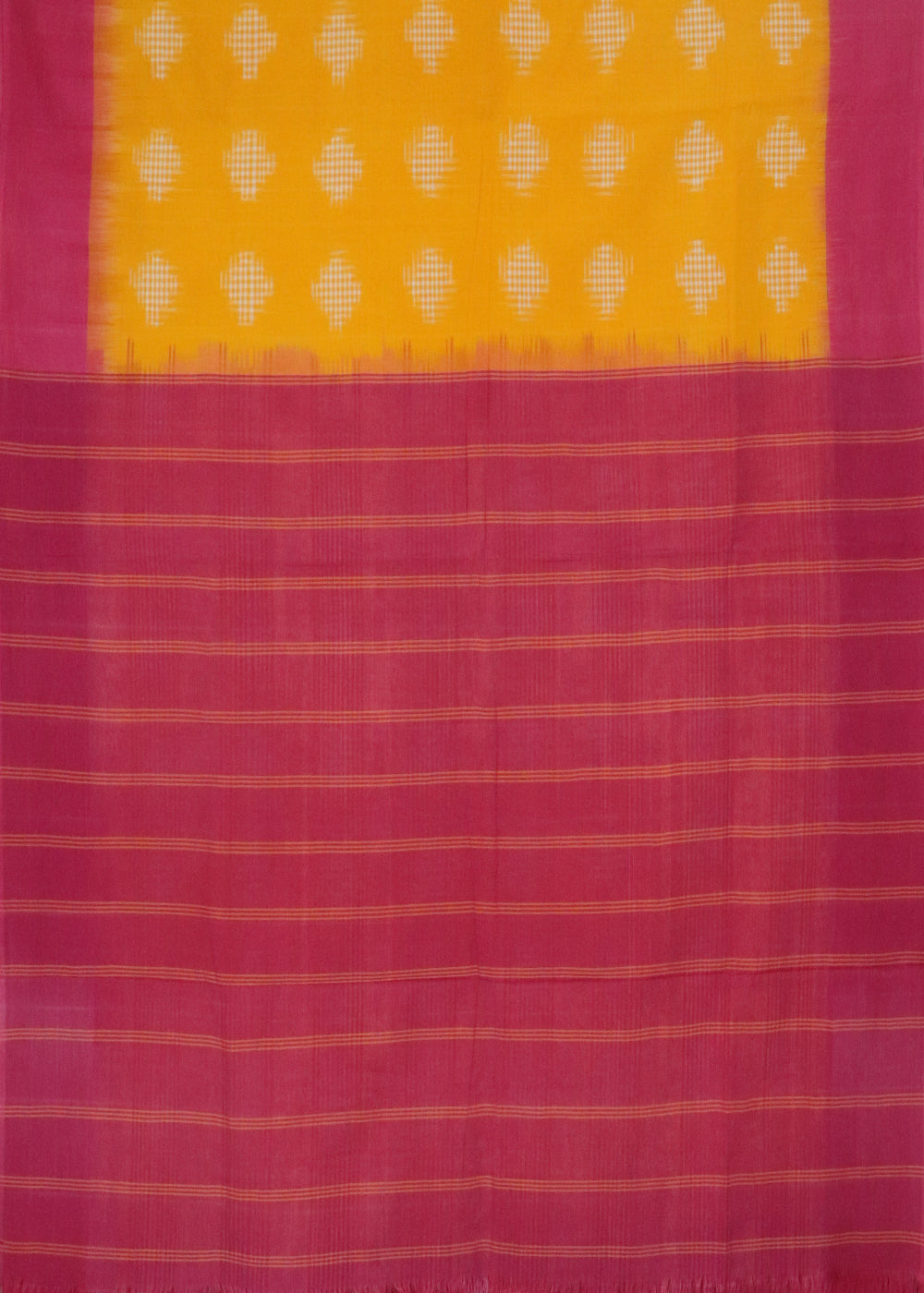 Fire orange color pochampally cotton saree