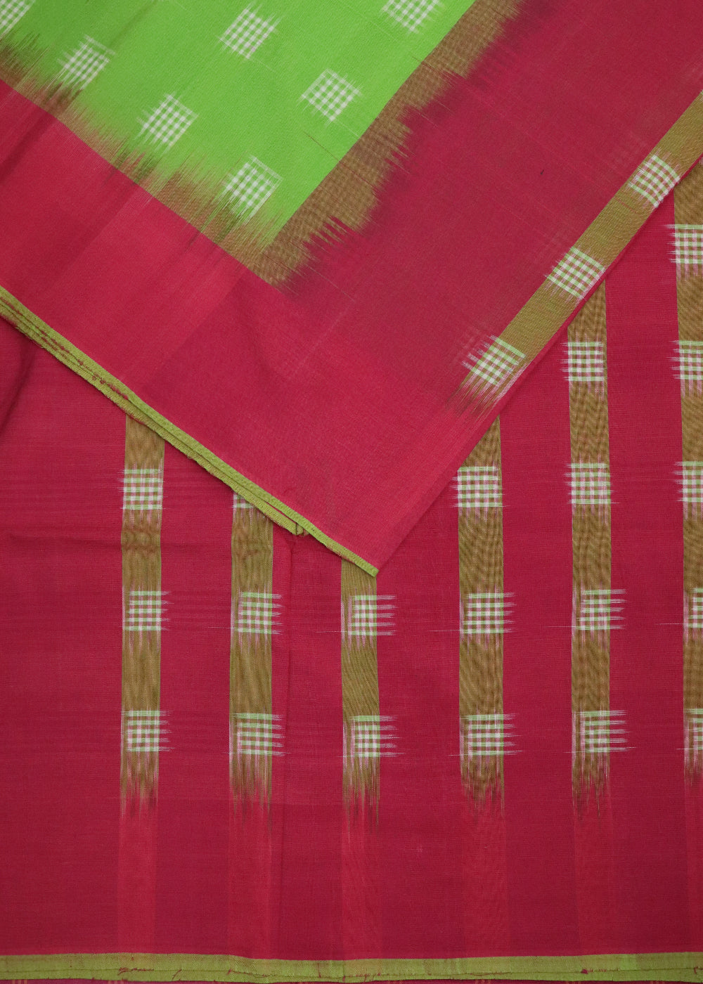 Green color pochampally cotton saree