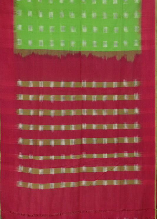 Green color pochampally cotton saree