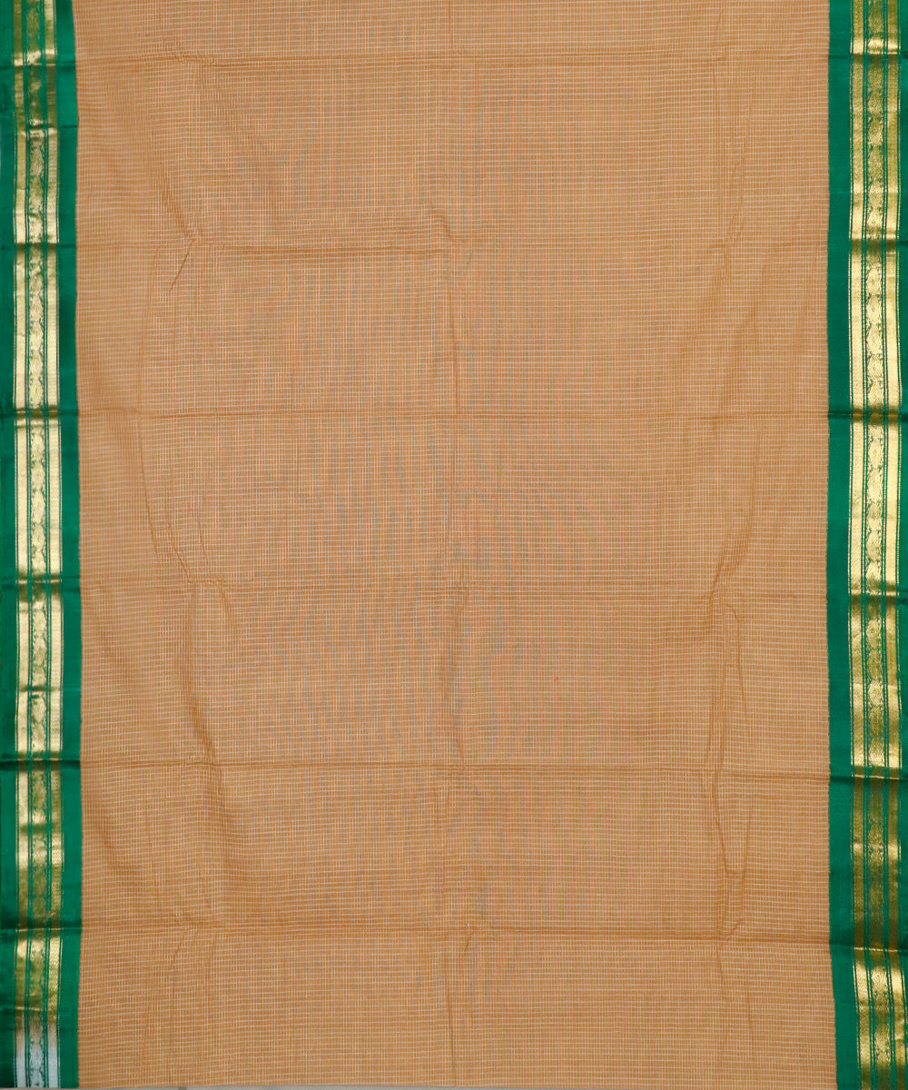 Peanut brown color Gadwal cotton saree