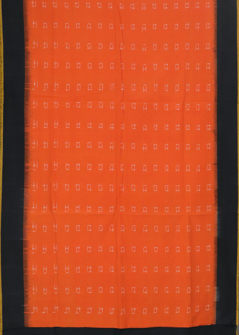 Tiger orange color pochampally cotton saree