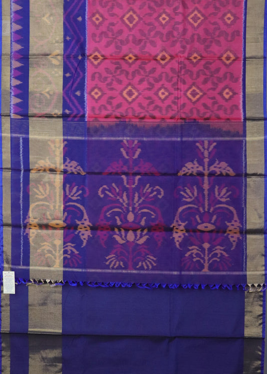 Fandango violet color handloom pochampally sico saree