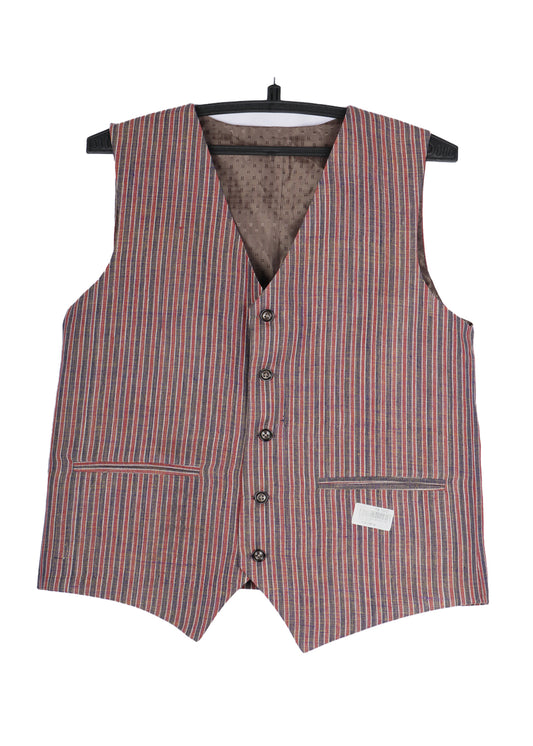 Handwoven khadi waist coat