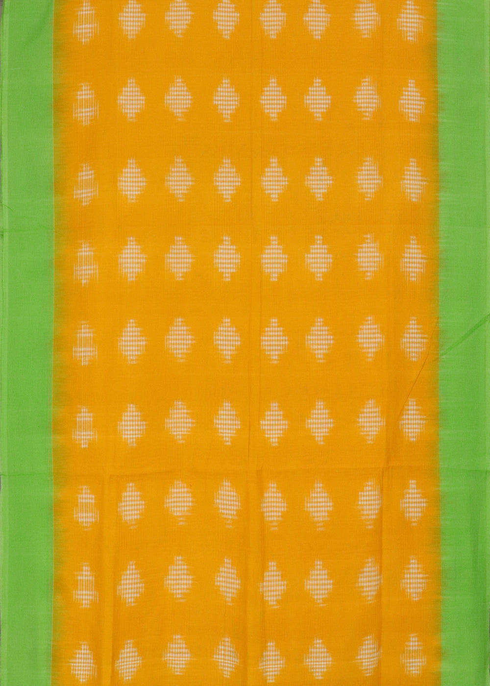 Apricot orange color pochampally cotton saree