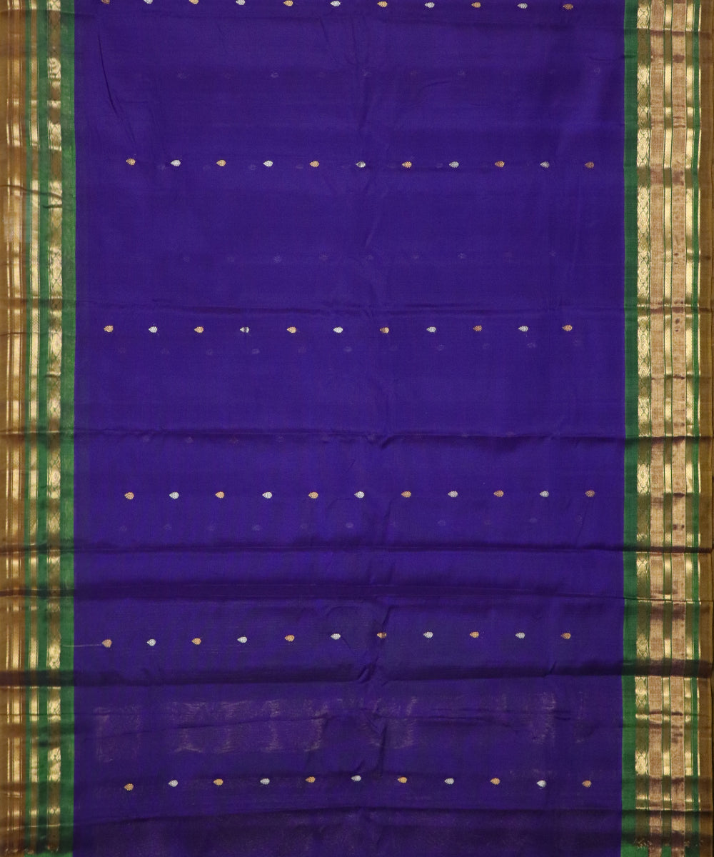 Blue Handloom Gadwal SICO saree