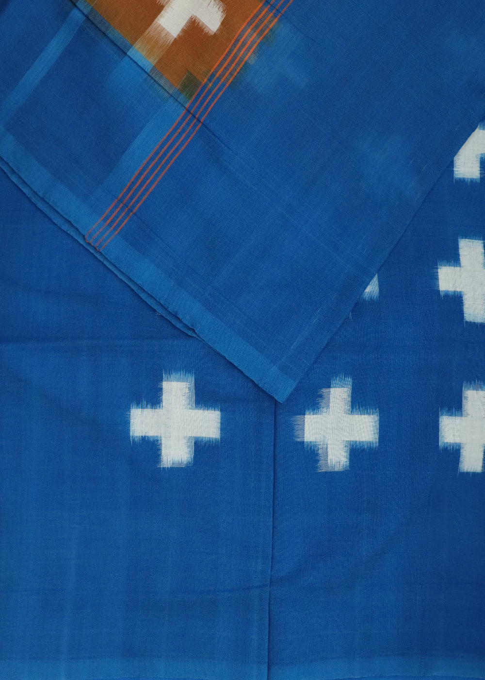 Tawny brown color pochampally cotton saree