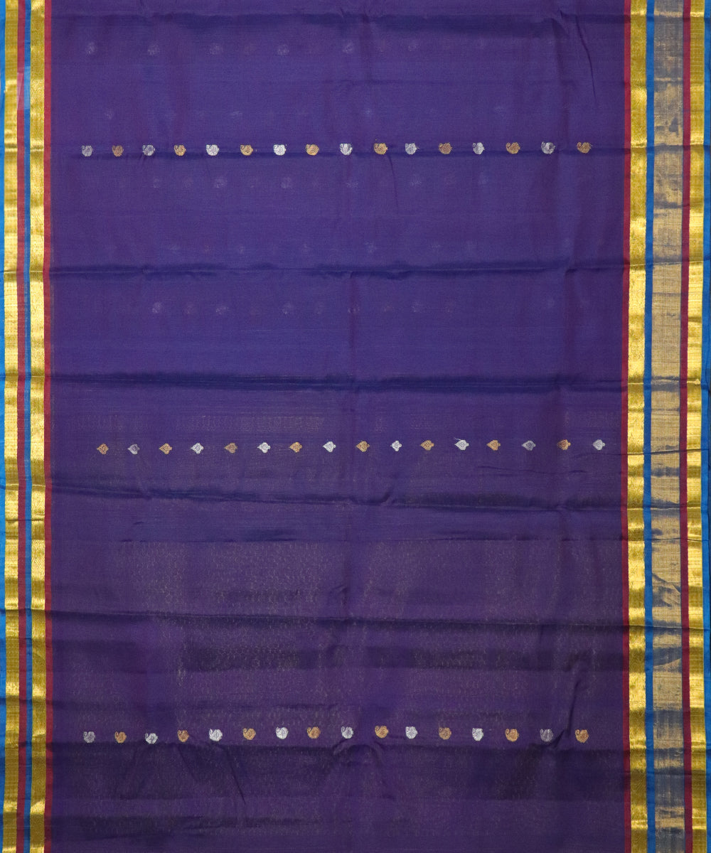 Blue Handloom Gadwal SICO saree