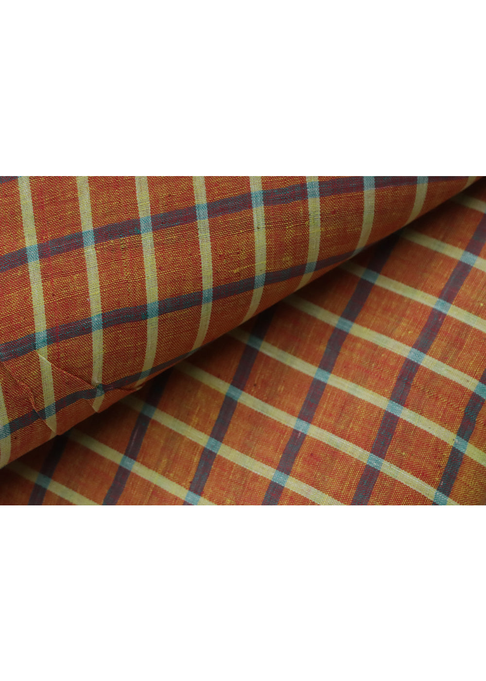 Orange color handloom khadi cloth material