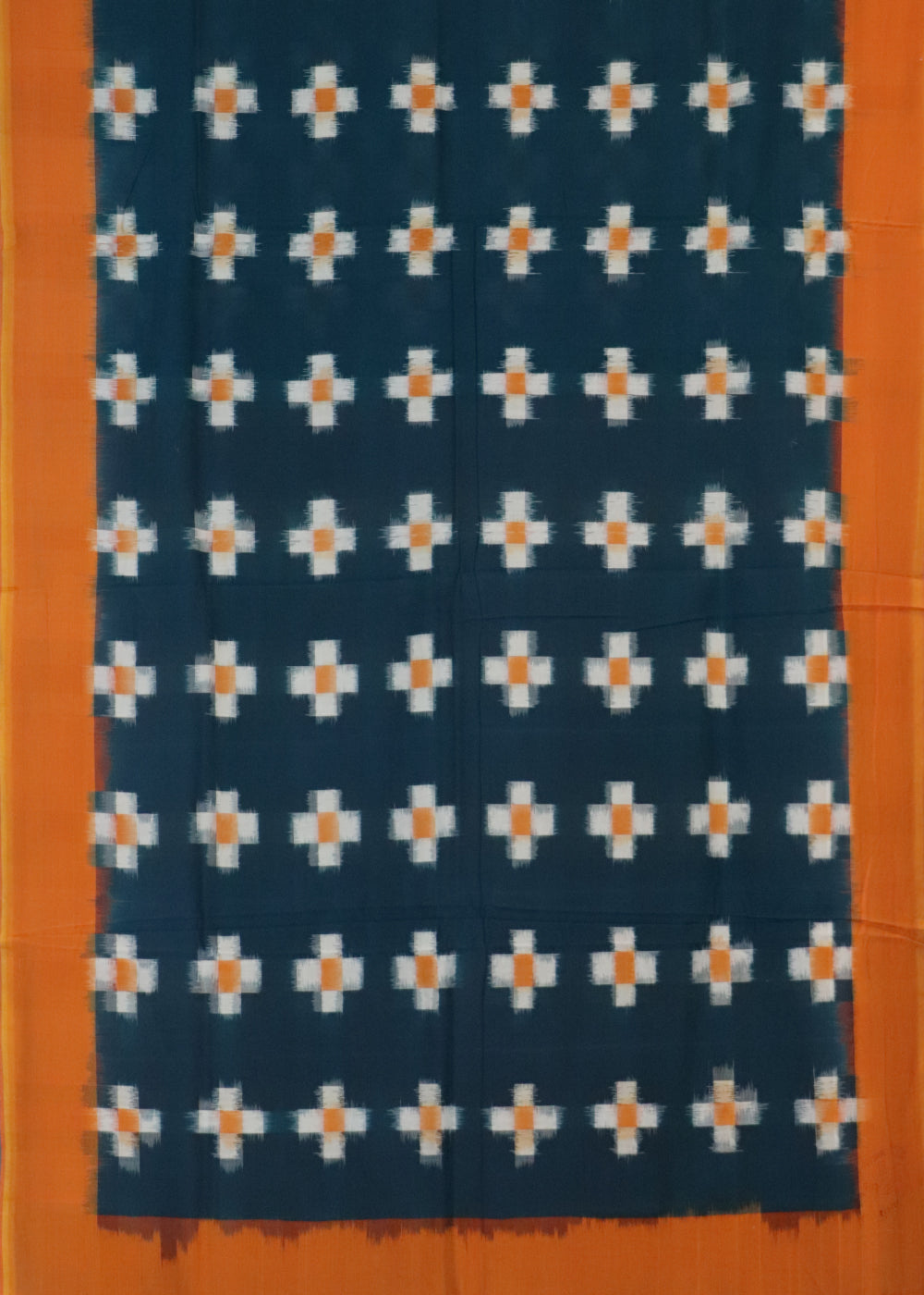 Prussian blue color pochampally cotton saree