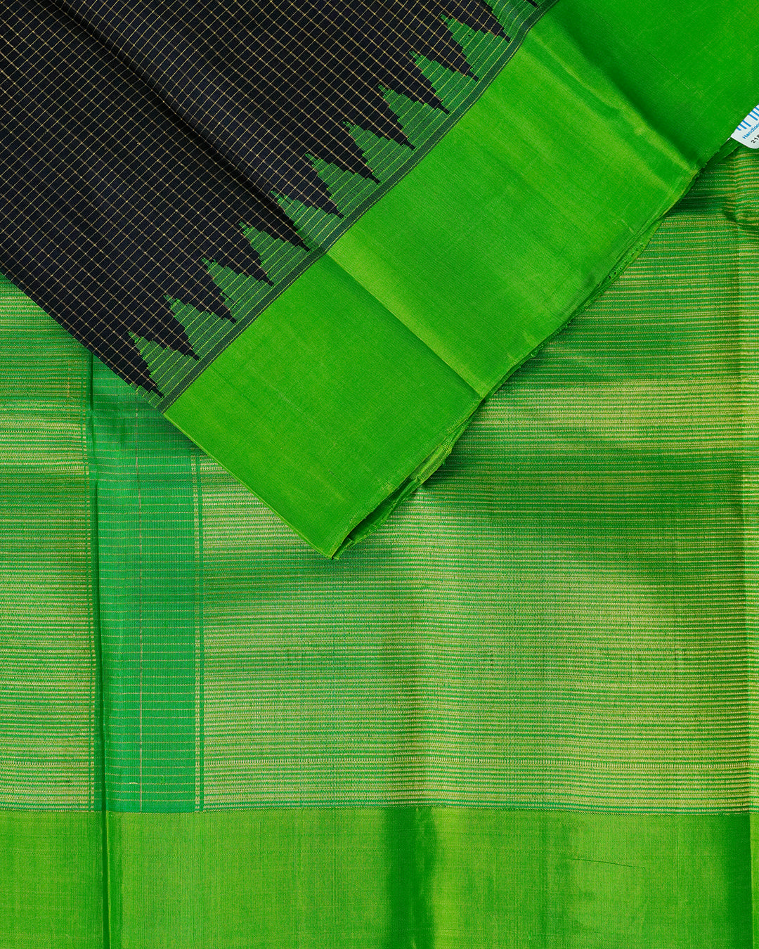 Black color handloom Gadwal Silk saree