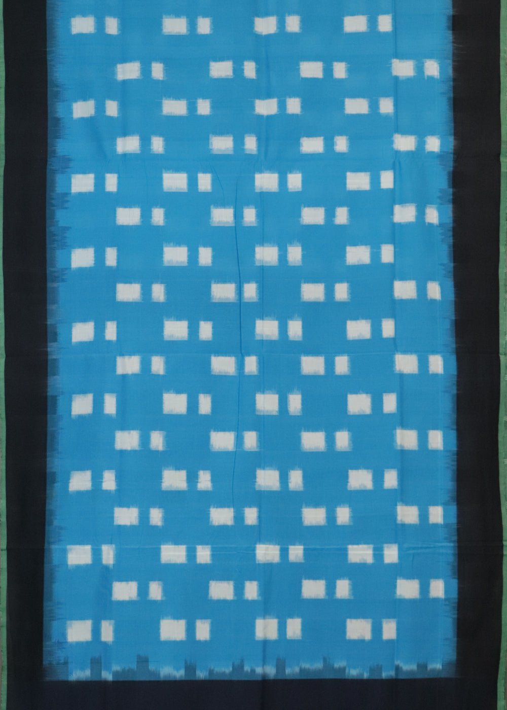 Azure blue color pochampally cotton saree