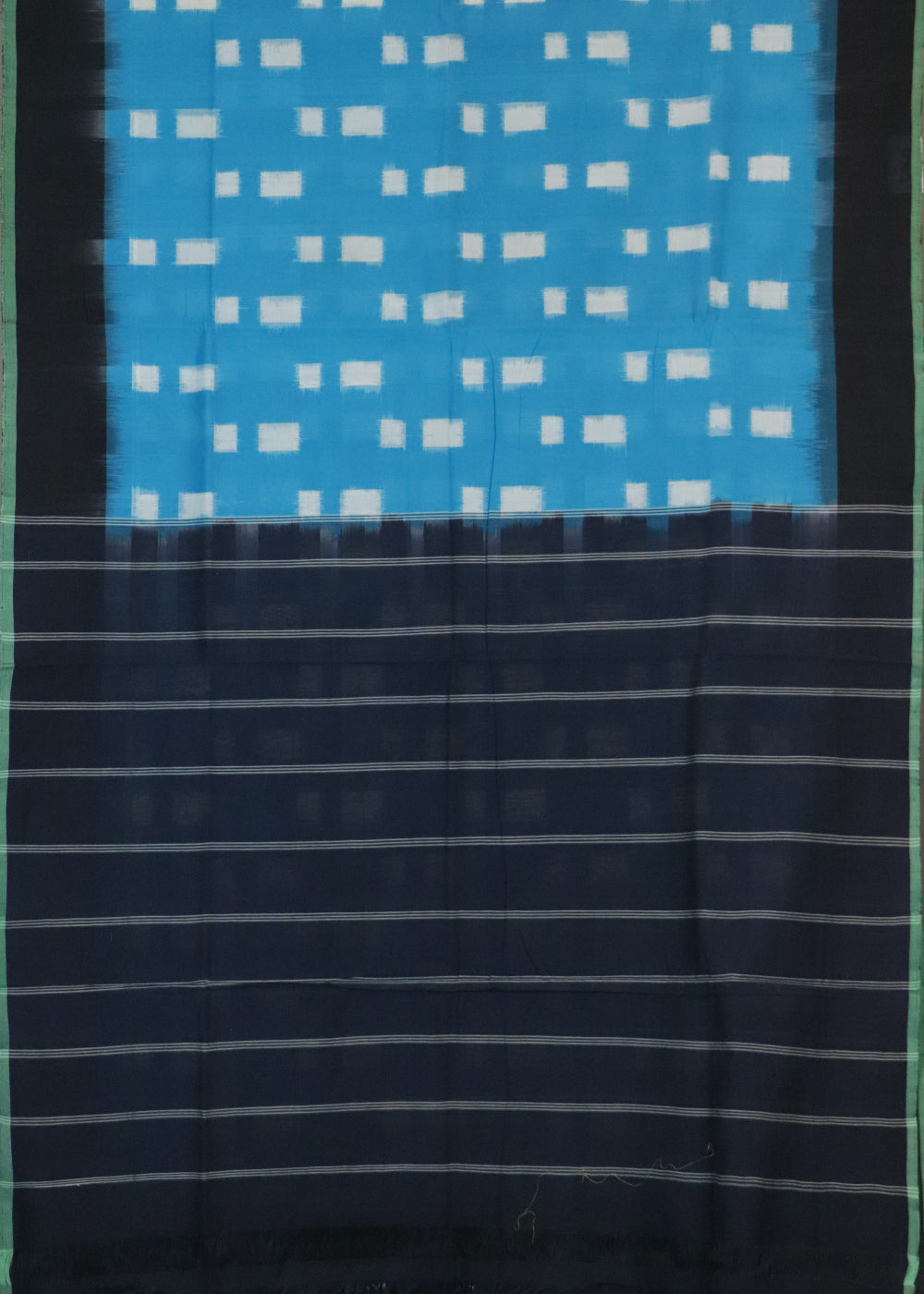 Azure blue color pochampally cotton saree