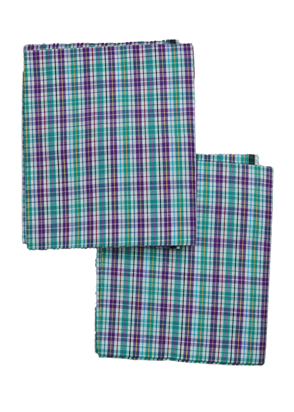 Handwoven colour check lungies (Pack of 2)