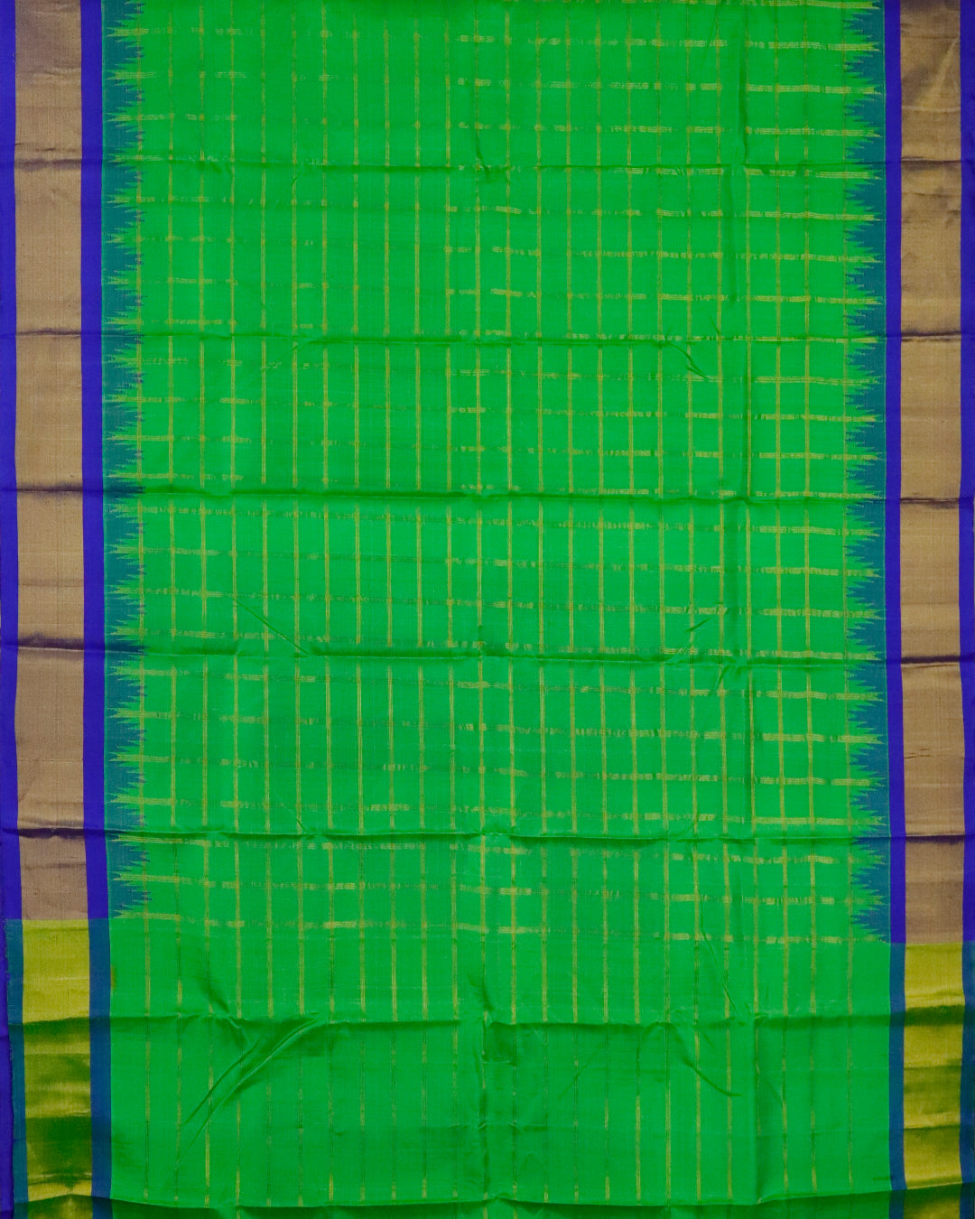 Green color handloom Gadwal Silk saree