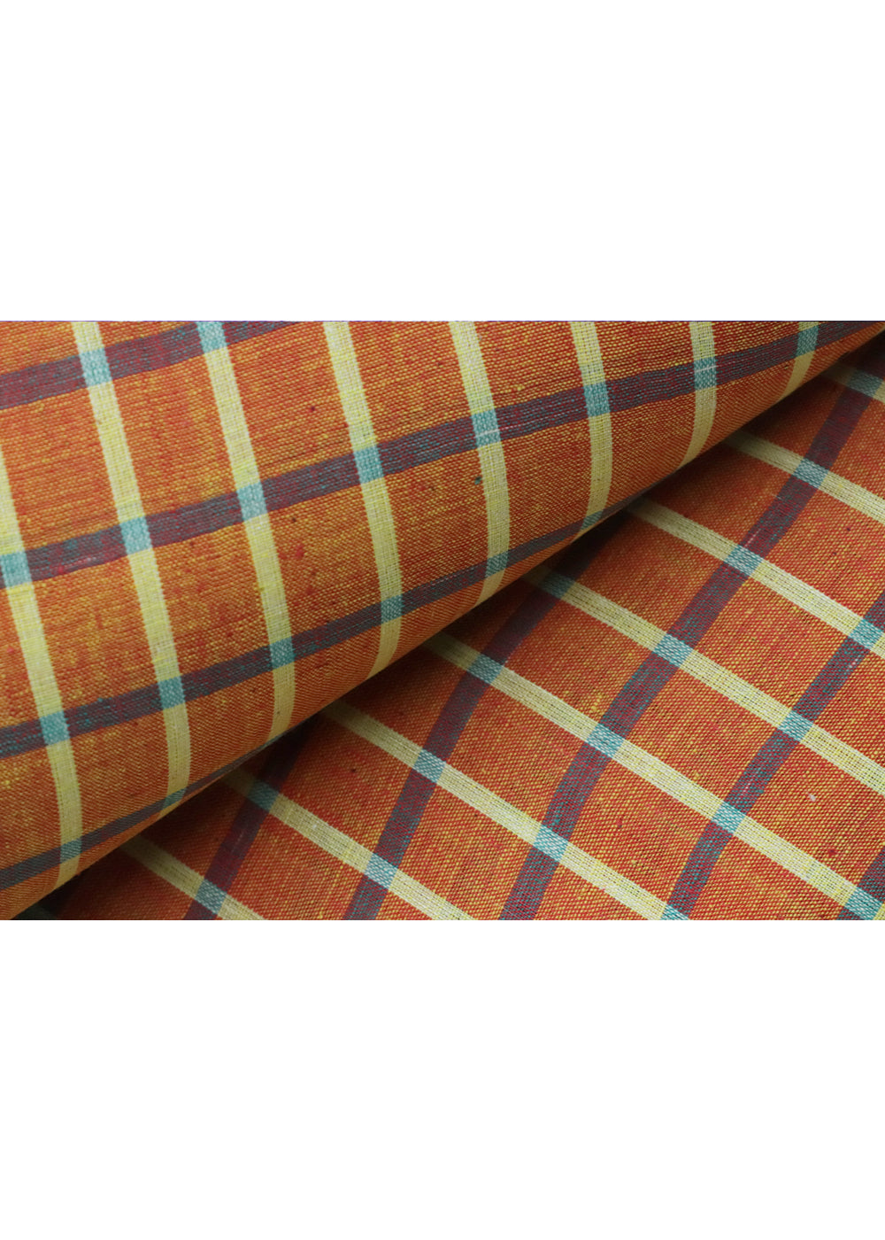 Orange color handloom khadi cloth material