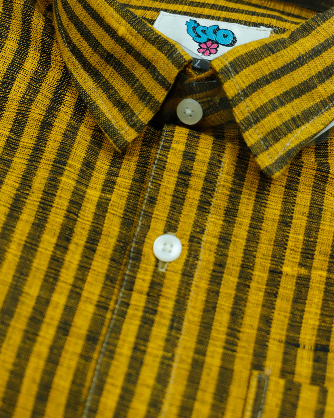 Tuscany yellow color handwoven khadi shirt