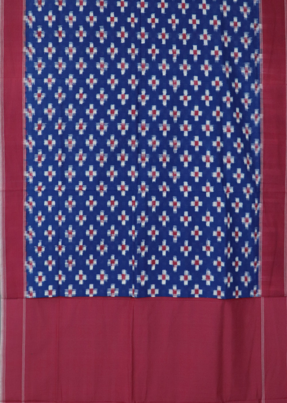 Egyptian blue color pochampally cotton saree