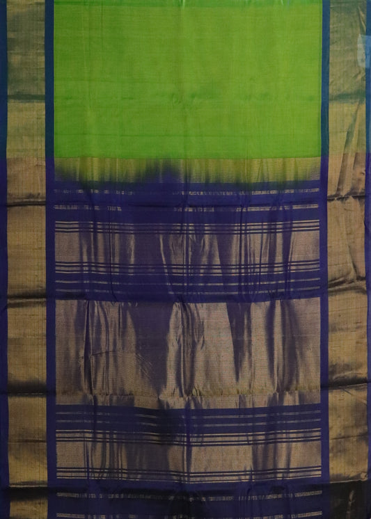 Green color Handloom Gadwal sico saree