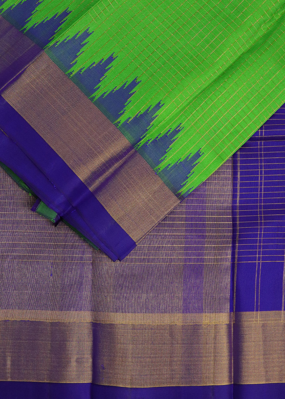 Green color handloom Gadwal Silk saree