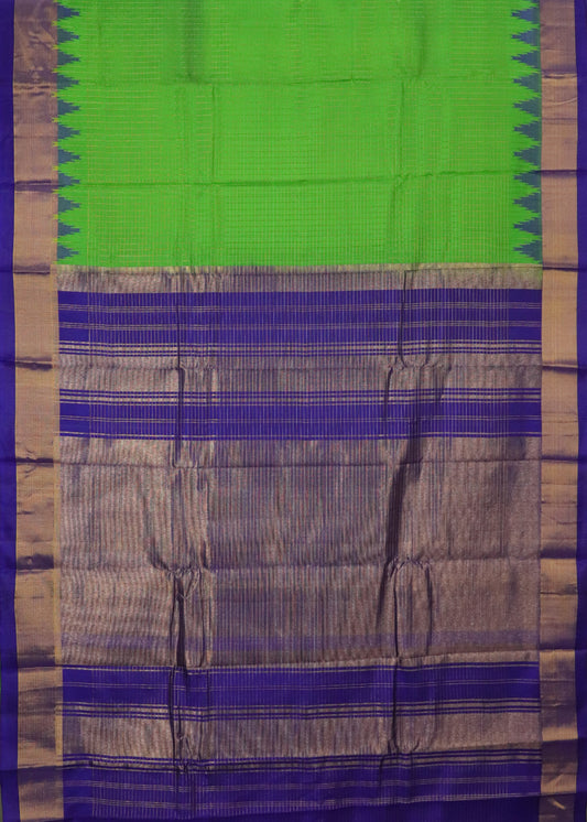 Green color handloom Gadwal Silk saree