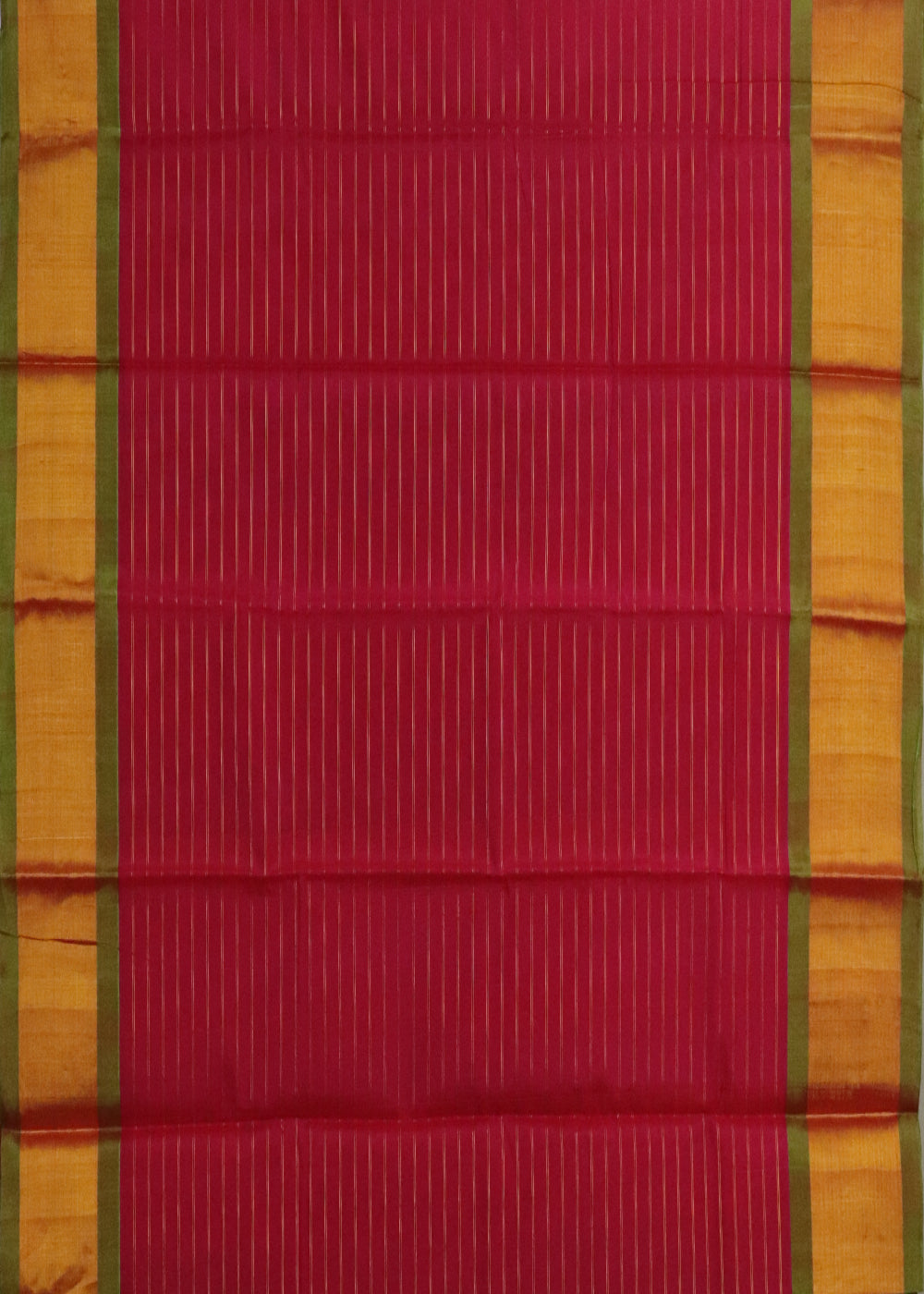 Fire brick color Handloom Gadwal sico saree