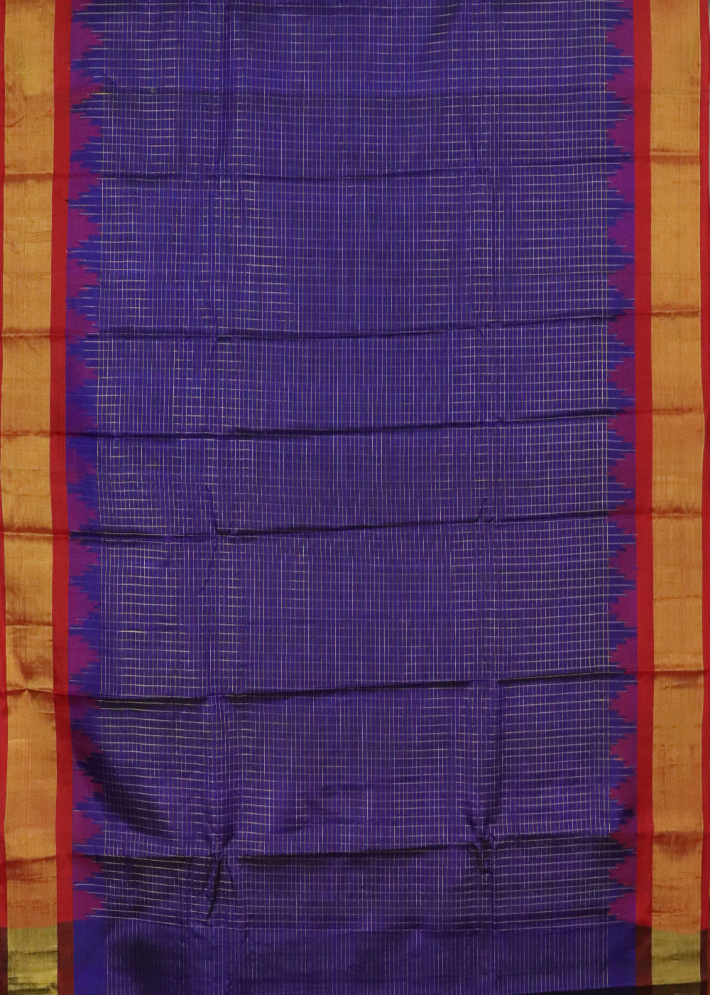 Blue color handloom Gadwal Silk saree