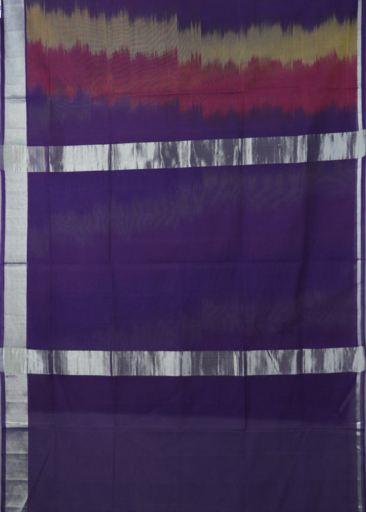 Indigo purple color handloom venkatagiri cotton sarees