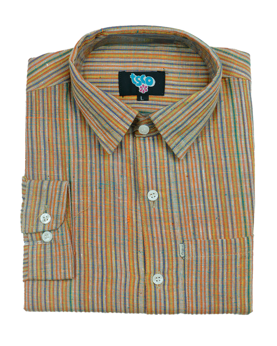 Multi color handwoven khadi shirt