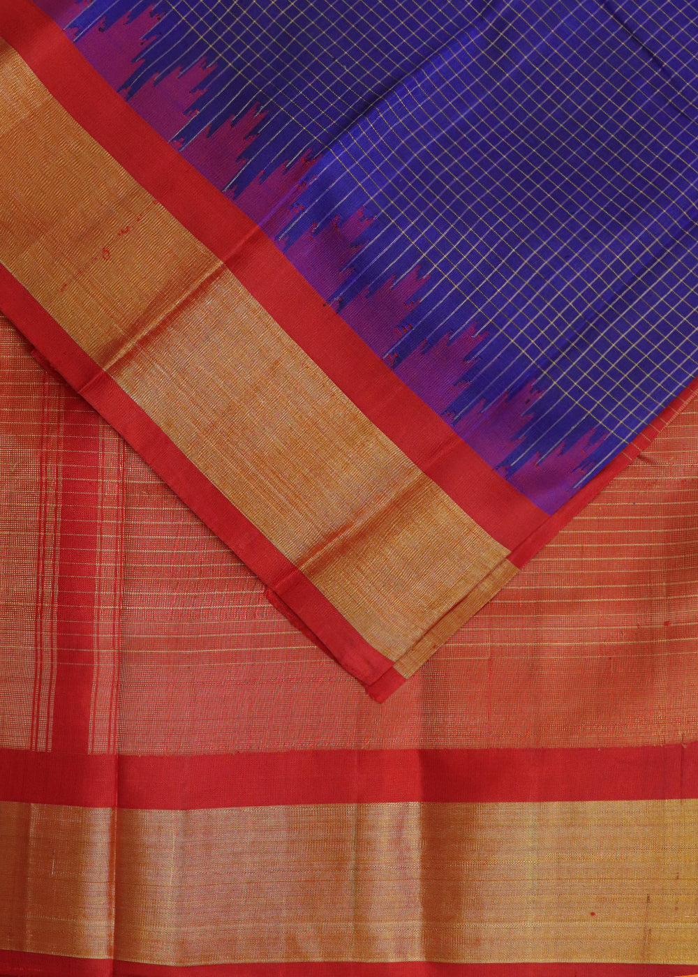 Blue color handloom Gadwal Silk saree