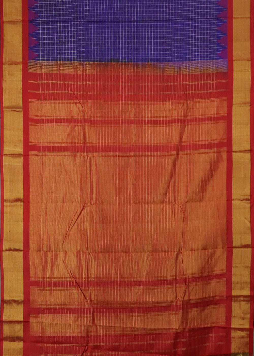 Blue color handloom Gadwal Silk saree