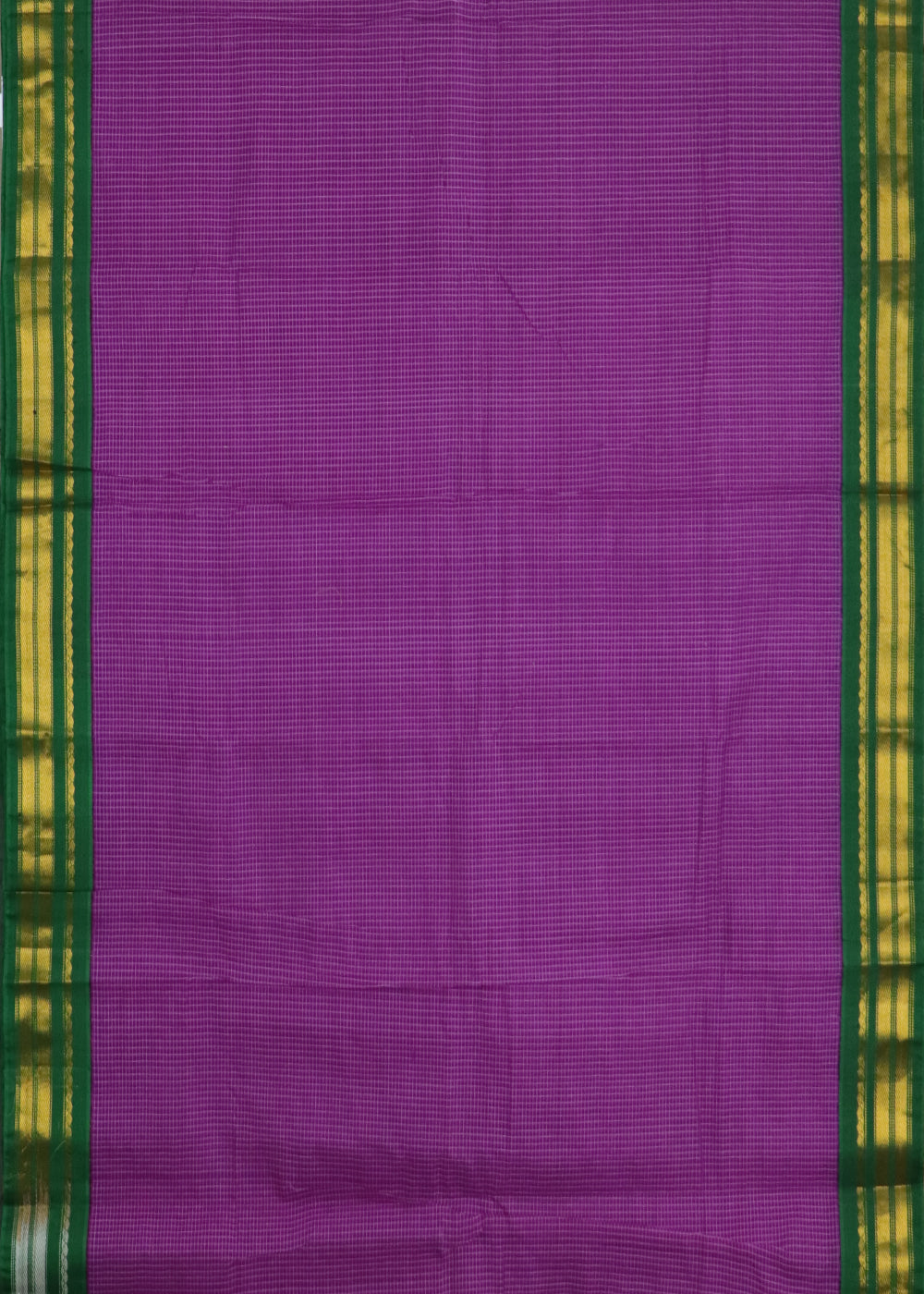 Byzantine violet color Gadwal cotton saree