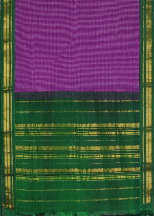 Byzantine violet color Gadwal cotton saree