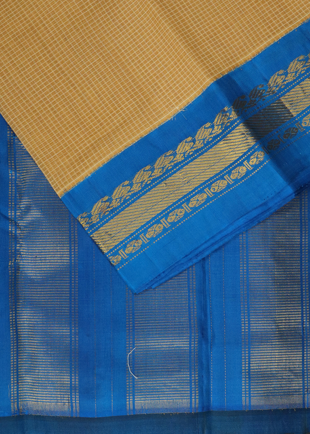 Light brown color Gadwal cotton saree