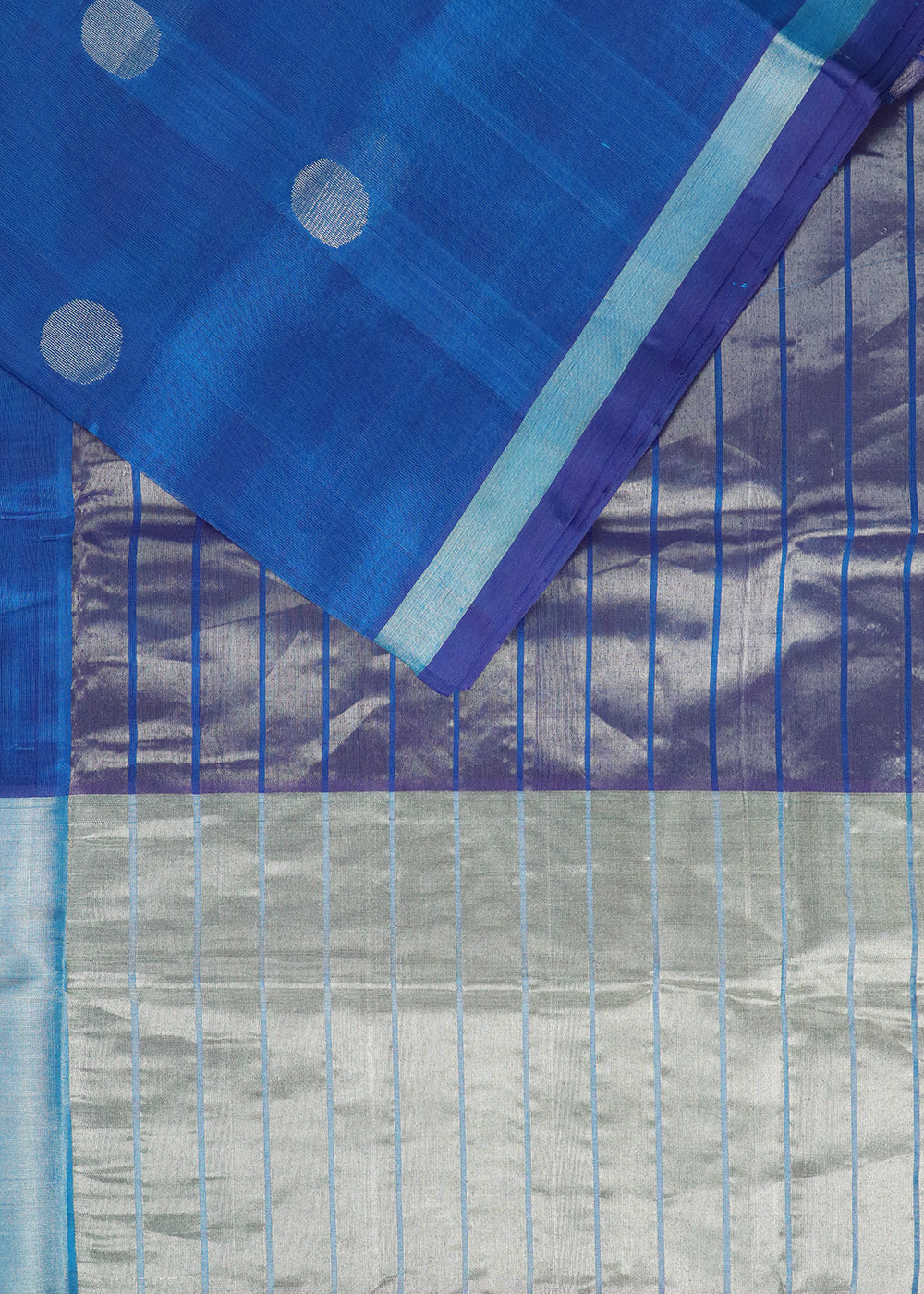 Yale blue color handloom venkatagiri sico saree