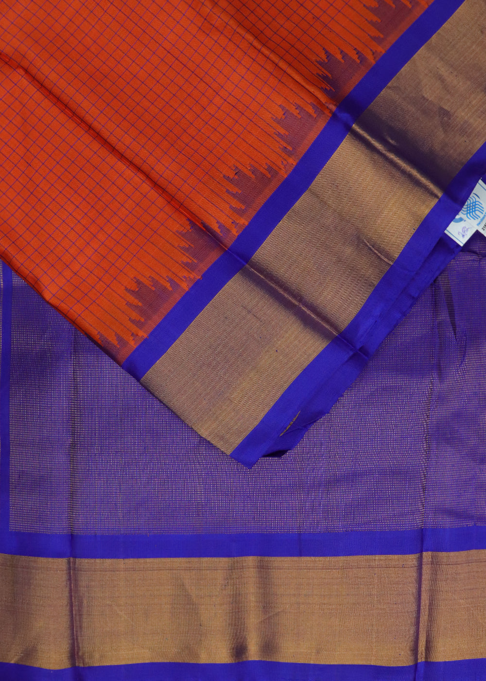 Chilli red color handloom Gadwal Silk saree