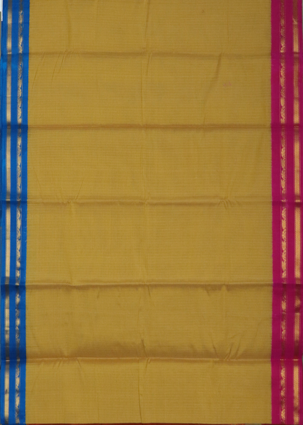 Flaxen color Gadwal cotton saree